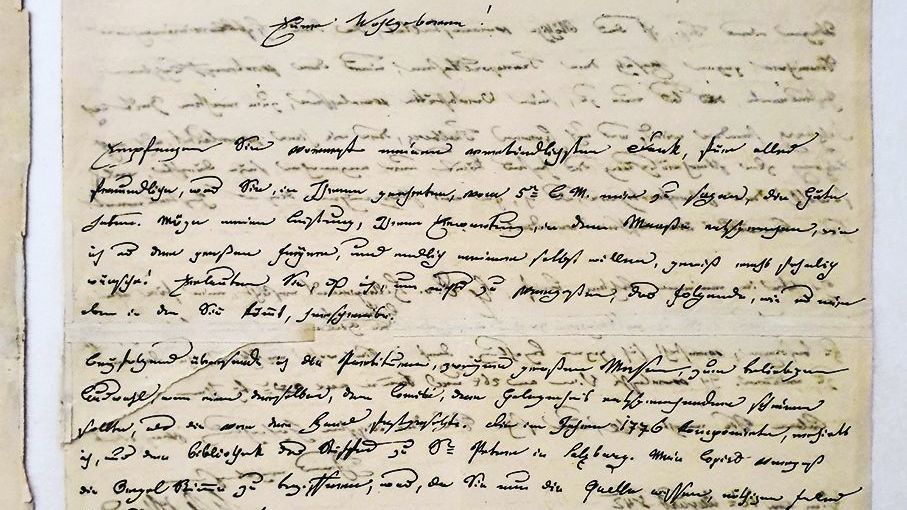 Národní knihovna koupila dopis Mozartova syna